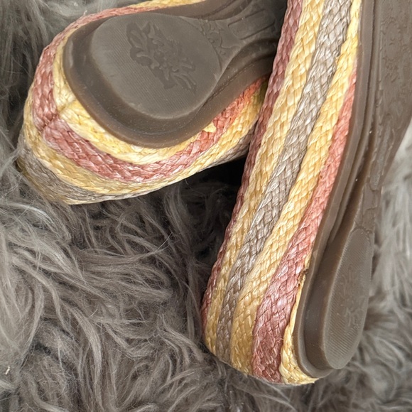 Pink and Yellow Woven Flats - Picture 5 of 10